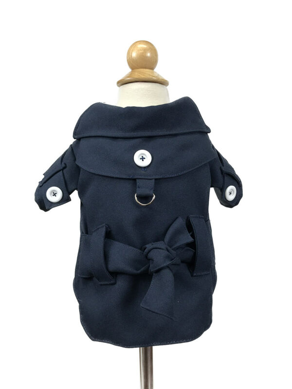 Navy Dog trench coat