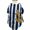 Nautical themed striped dog top
