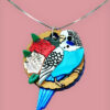 Budgie parrot necklace close up