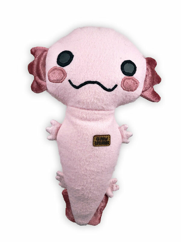 pink plush dog toy